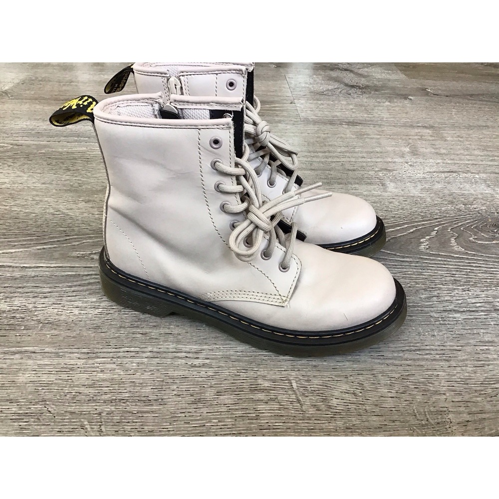 Dr. Martens Youth Size 3 25634 Side Zip Combat Boots Beige Taupe Boots Air Wair